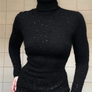 Mugler Cashmere Sequin Sweater